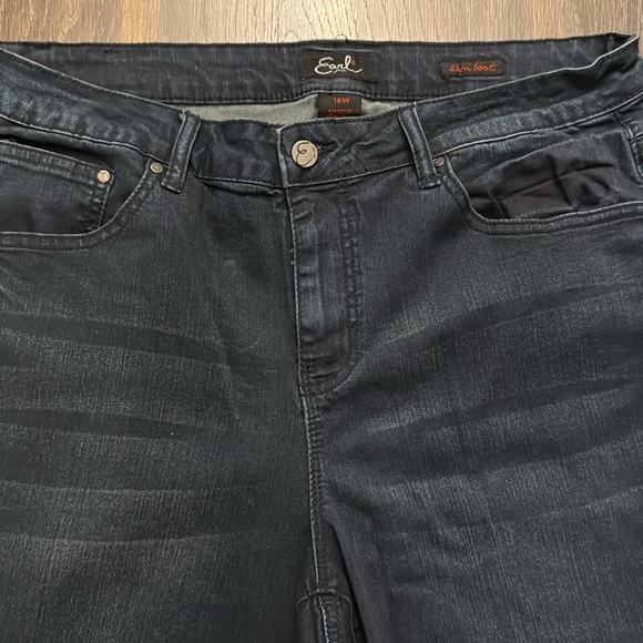 🔴🔴 EARL JEANS SLIM BOOTCUT JEANS SIZE 18W - Picture 3 of 7
